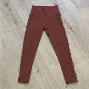 Aritzia High-Waist Leggings in Rust